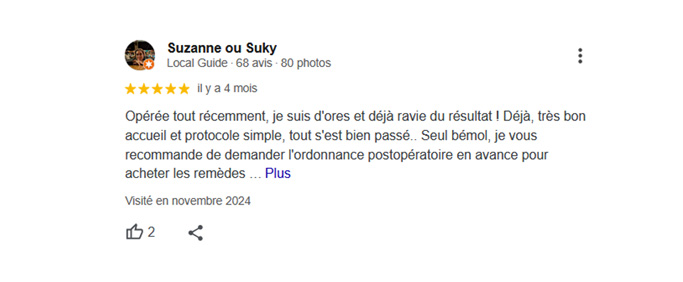 Avis d'un patient satisfait de la chirurgie refractive de sa myopie à l'Institut Bordelais de la Vision